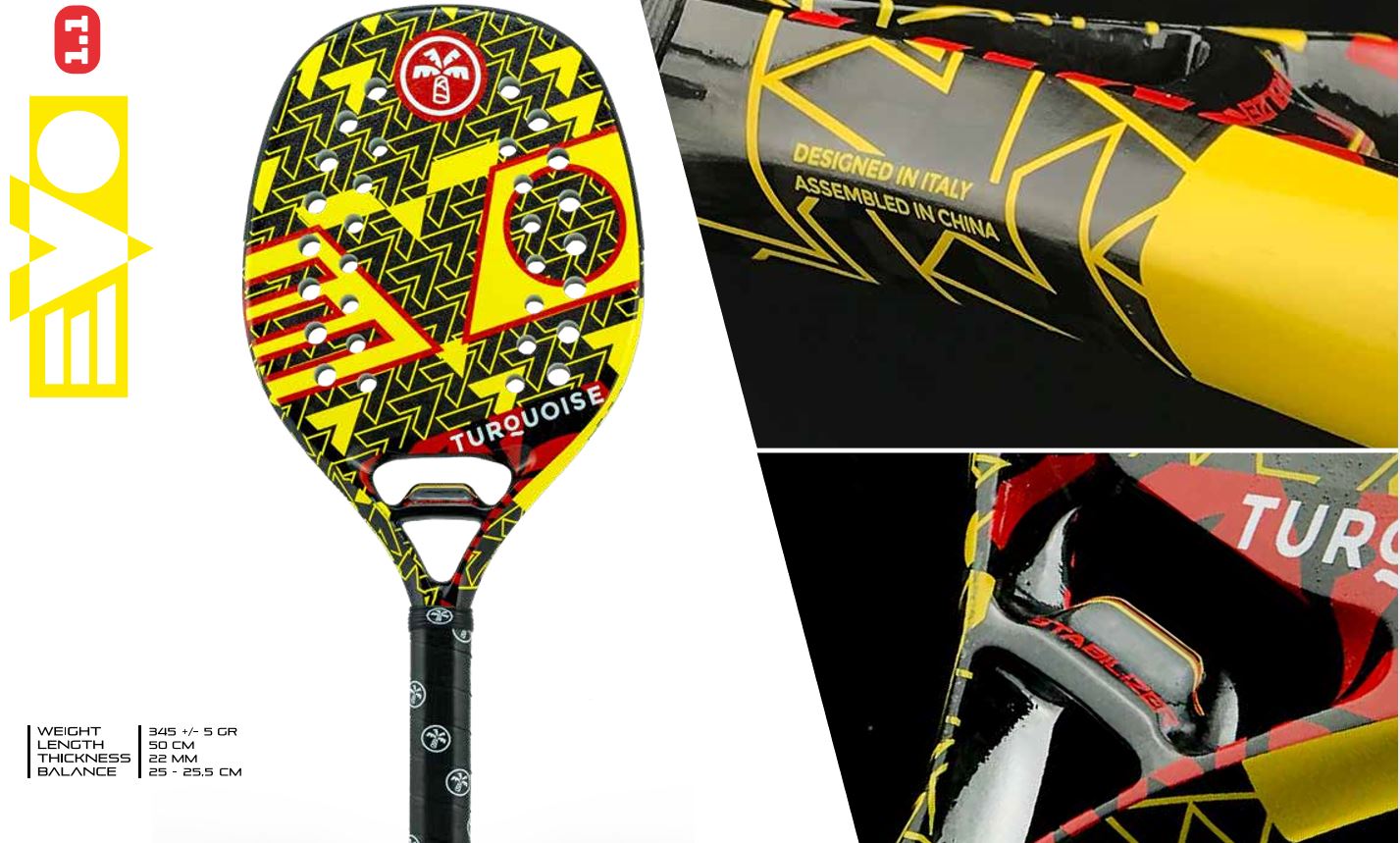 PRO - Evo - Turquoise - BEACH TENNIS RACKET