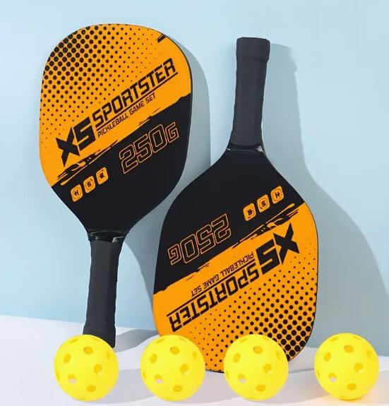 Pickleball Beginner Wooden 2x Paddle Set