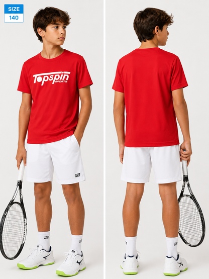 Topspin T-shirt Red Kids 140 10-11 Years (Copy)