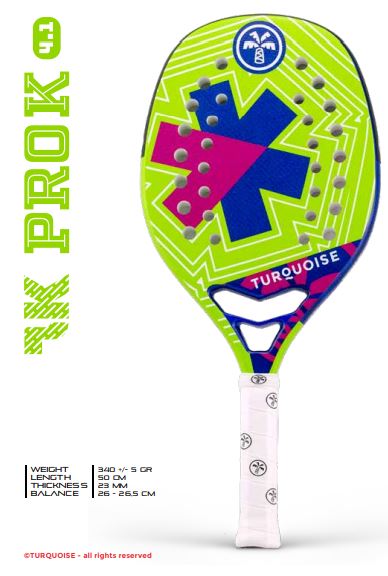 Full Carbon - ProK 4.1 Magenta Beach Tennis Racket (PINK ONLY))