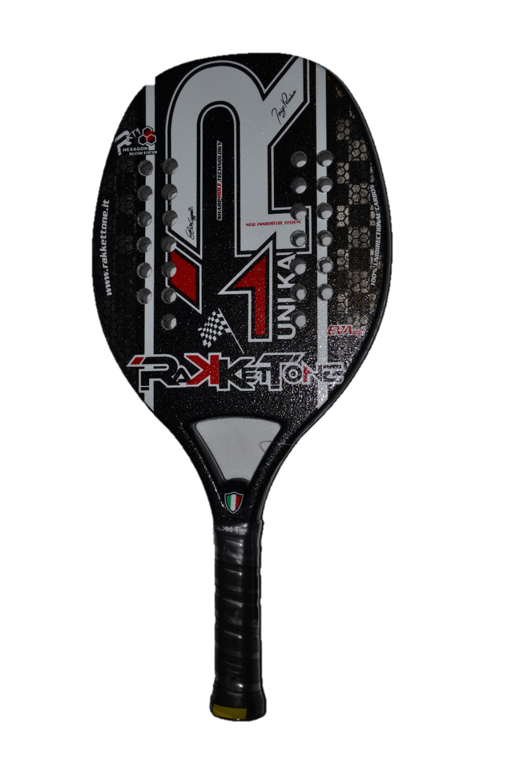 RKT - R1 UNI.KA full carbon (22 mm) - BEACH TENNIS RACKET