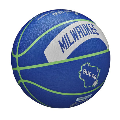 Wilson NBA Team City Collector Basketball Milwaukee Bucks (Size 7)