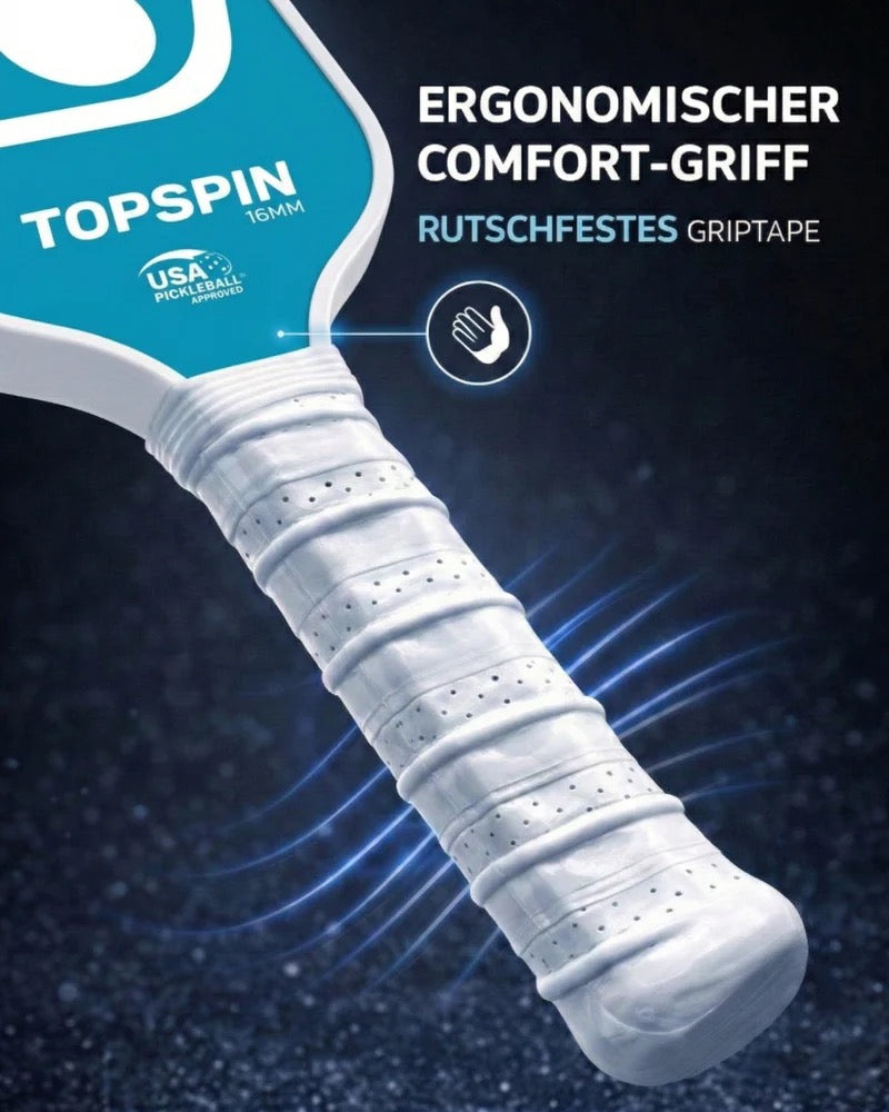 Topspin LED Pickleball Paddle Set (2 Rackets - 2 Balls - 1 Carry Bag)