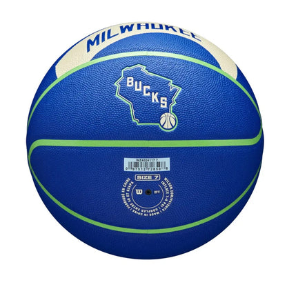 Wilson NBA Team City Collector Basketball Milwaukee Bucks (Size 7)