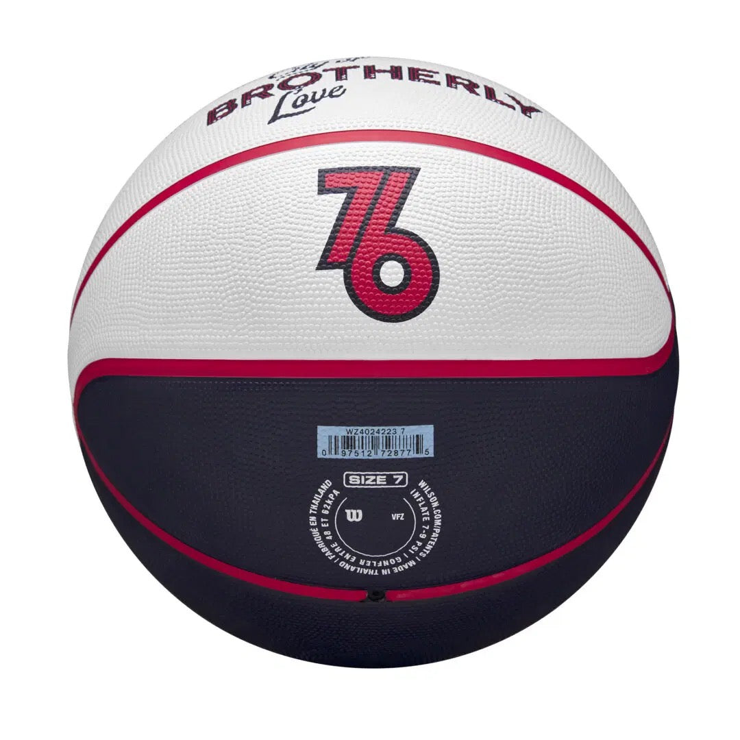 Wilson NBA Team City Edition Basketball Philadelphia 76ers (Size 7)