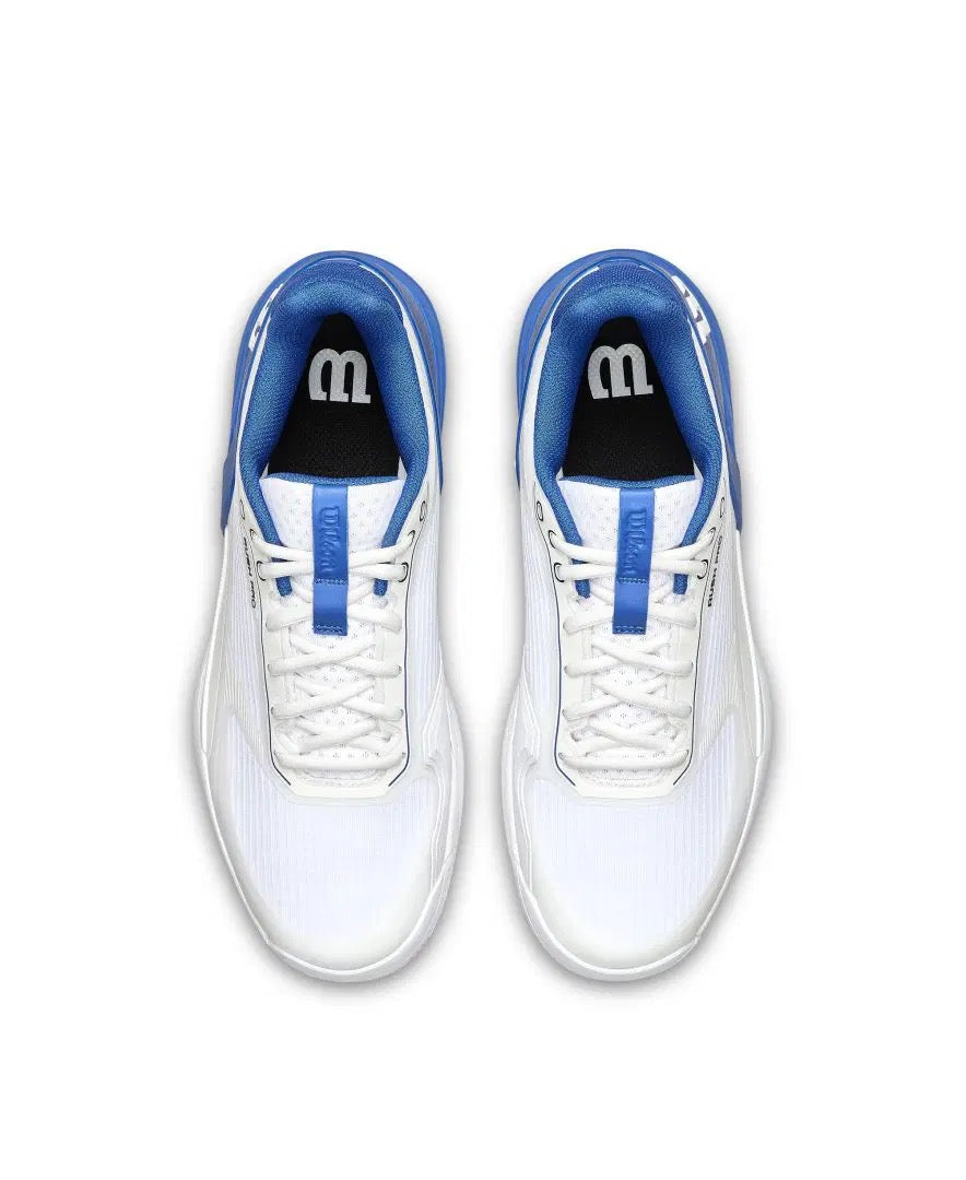 Wilson Shoe Mens Rush Pro 5 White / Deja Vu Blue / Safety Yellow
