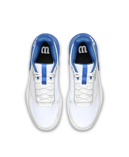 Wilson Shoe Mens Rush Pro 5 White / Deja Vu Blue / Safety Yellow