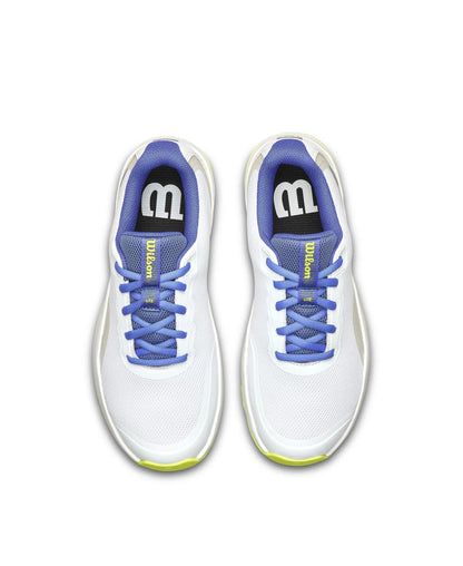 Wilson Tennis Shoe Ladies Intrigue Lite White / Amparo Blue / Safety Yellow