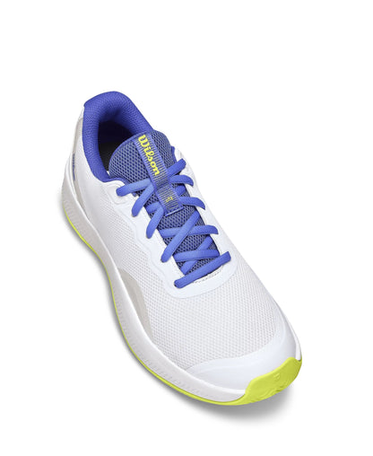 Wilson Tennis Shoe Ladies Intrigue Lite White / Amparo Blue / Safety Yellow