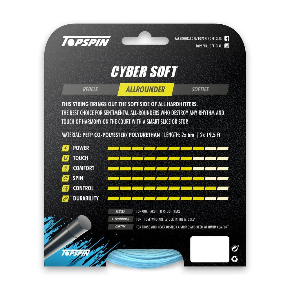 Topspin Tennis String Cyber Soft Set