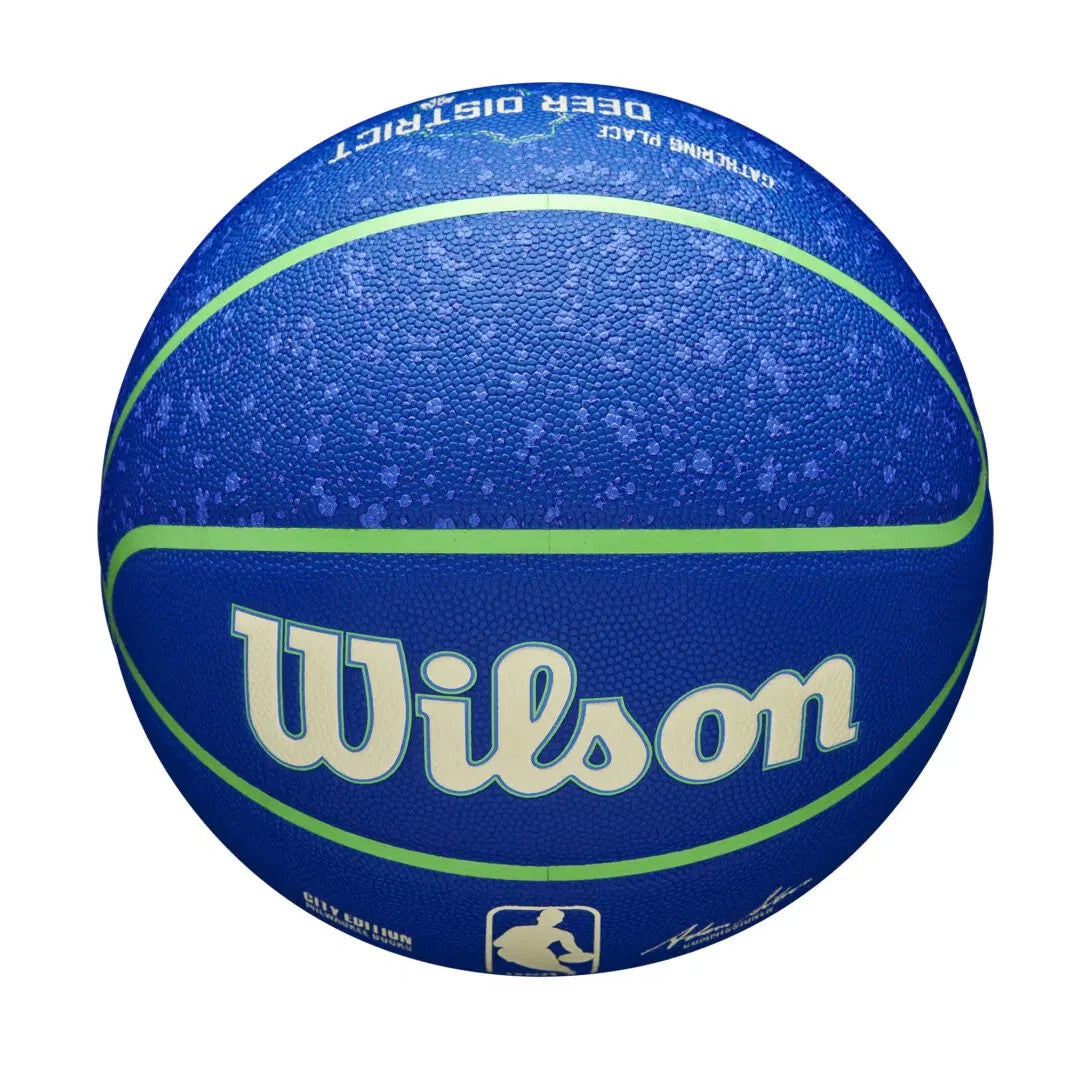 Wilson NBA Team City Collector Basketball Milwaukee Bucks (Size 7)