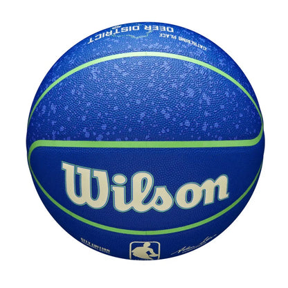Wilson NBA Team City Collector Basketball Milwaukee Bucks (Size 7)
