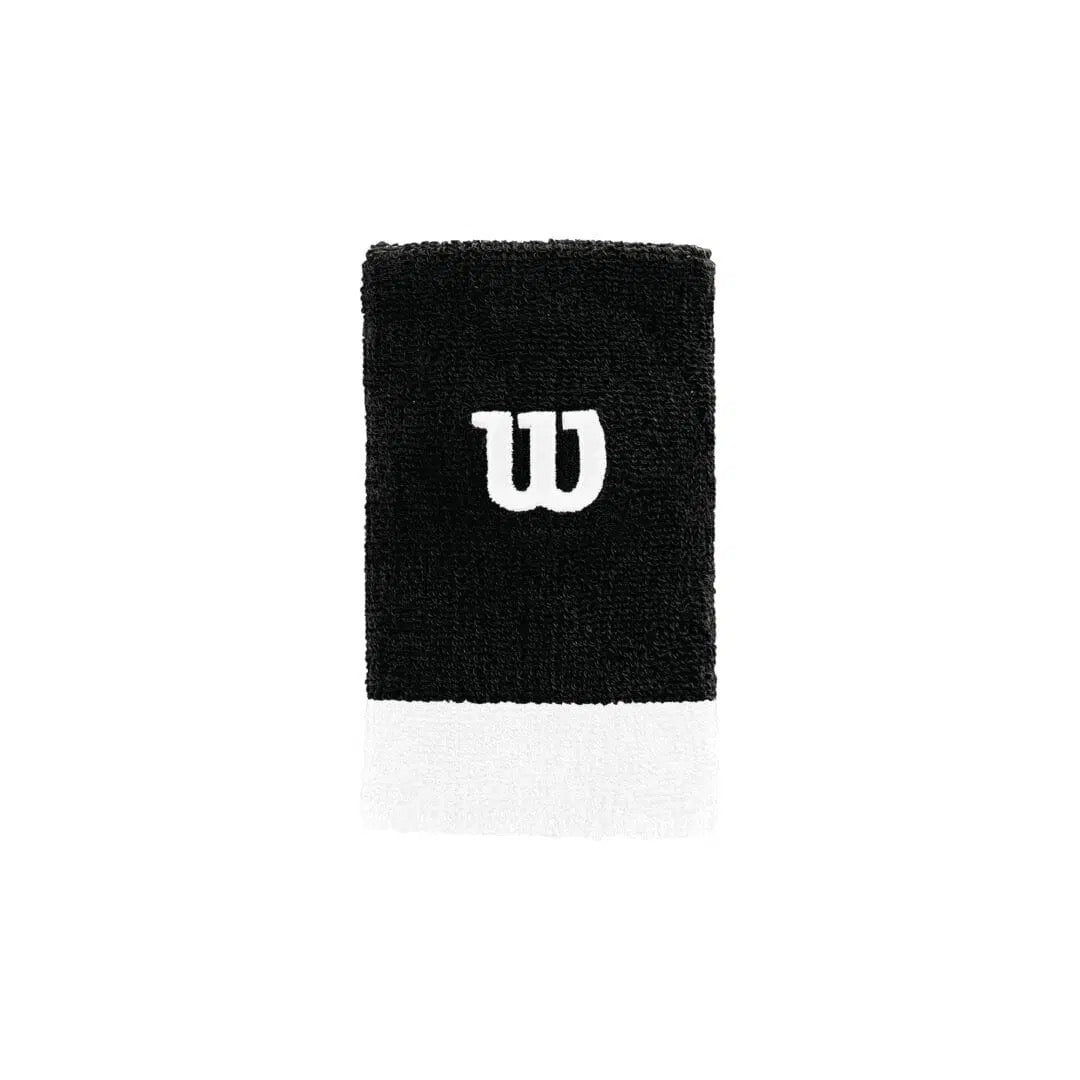 Wilson Wristbands 2 pack Extra Wide Black/White