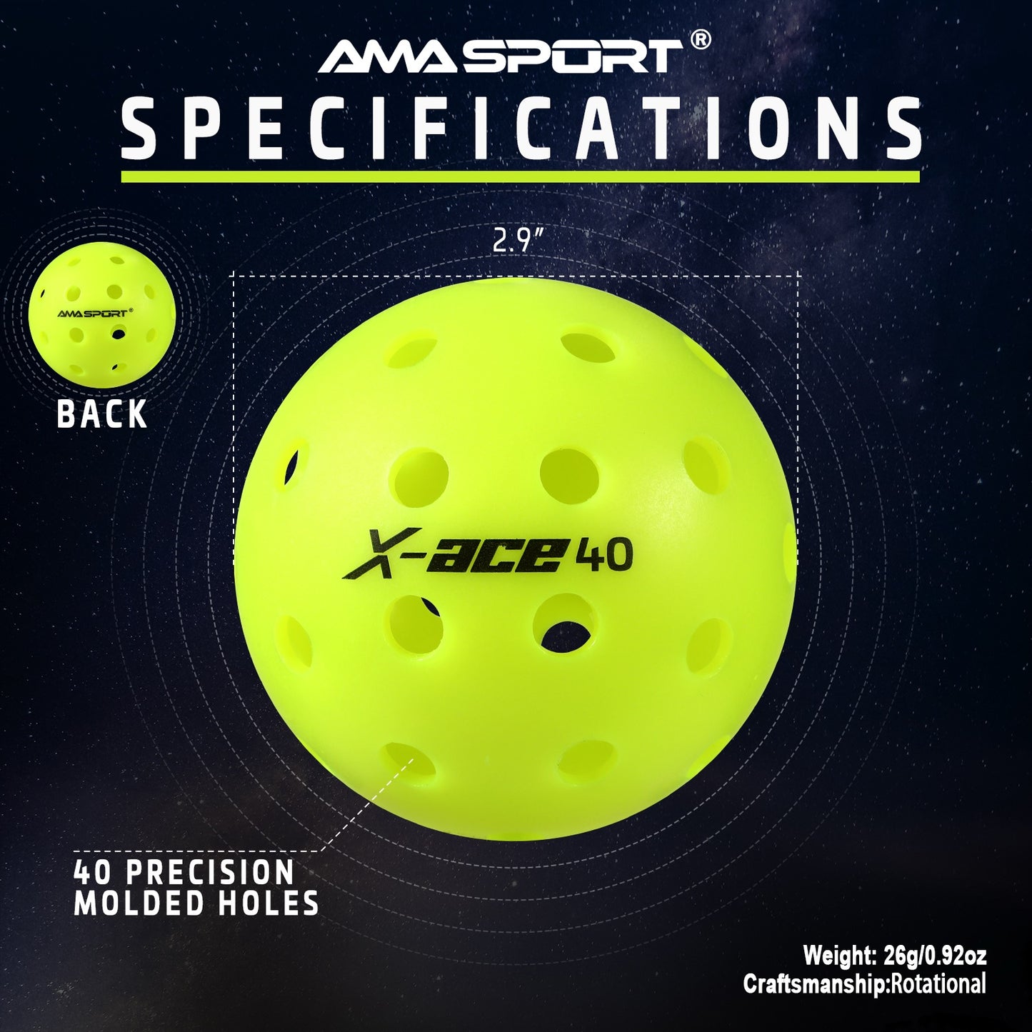 AMA Pickleball X-ACE40