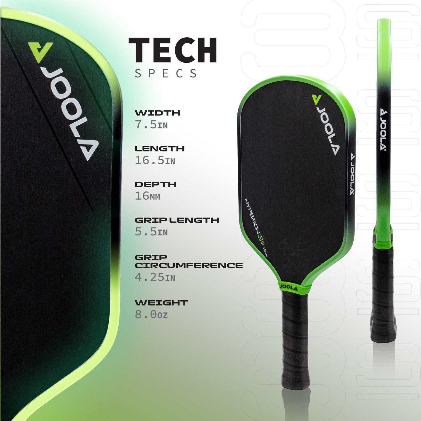 Joola Pickleball Paddle Ben Johns Hyperion 3S 14mm Pickleball Paddle