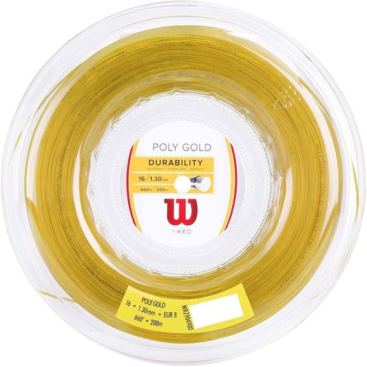 Wilson Poly Pro Gold Tennis String Reel 16G (1.30Mm)