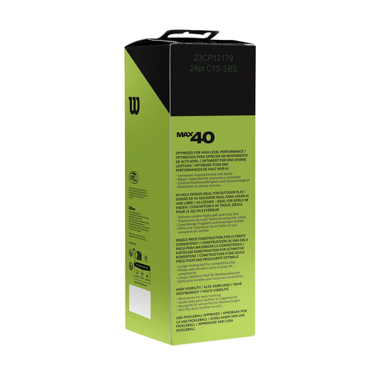 Wilson Pickelball Ball Max 40 3 Pack