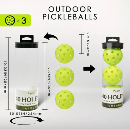 Tomoro 40 Hole Pickleball 3 Pack