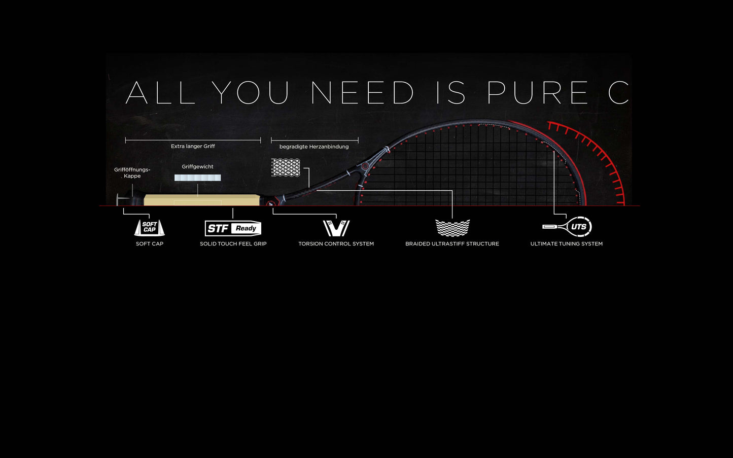 Topspin Tennis Racket Pure CS1 280g