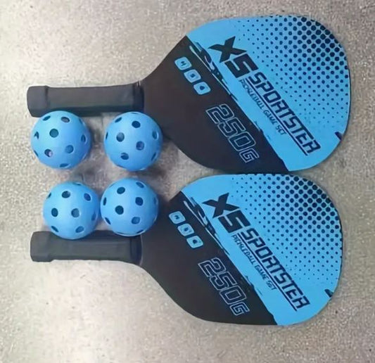 Pickleball Beginner Wooden 2x Paddle Set
