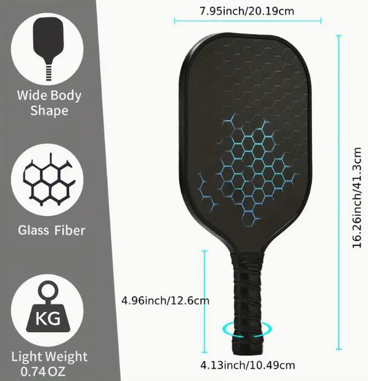 Pickle Ball Paddle Black Honeycomb