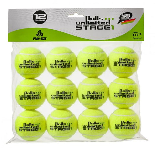 Balls Unlimited Tennis Balls Stage 1 Green Dot 12 Pack