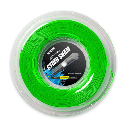 Topspin Racket String Cyber Sham Reel 200m Neon Green