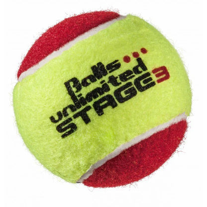 Balls Unlimited Tennis Balls 12 Pack Stage 3 Red