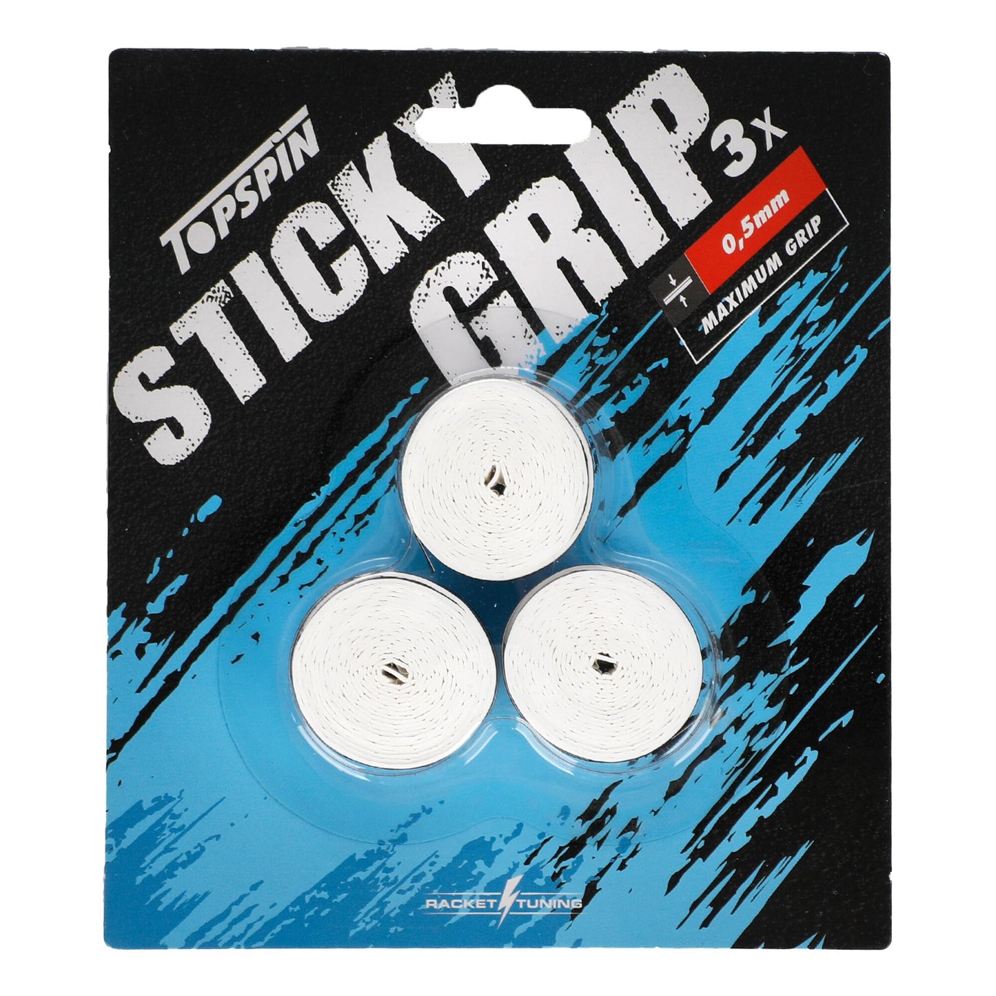 Topspin Sticky Overgrip White 3 Pack